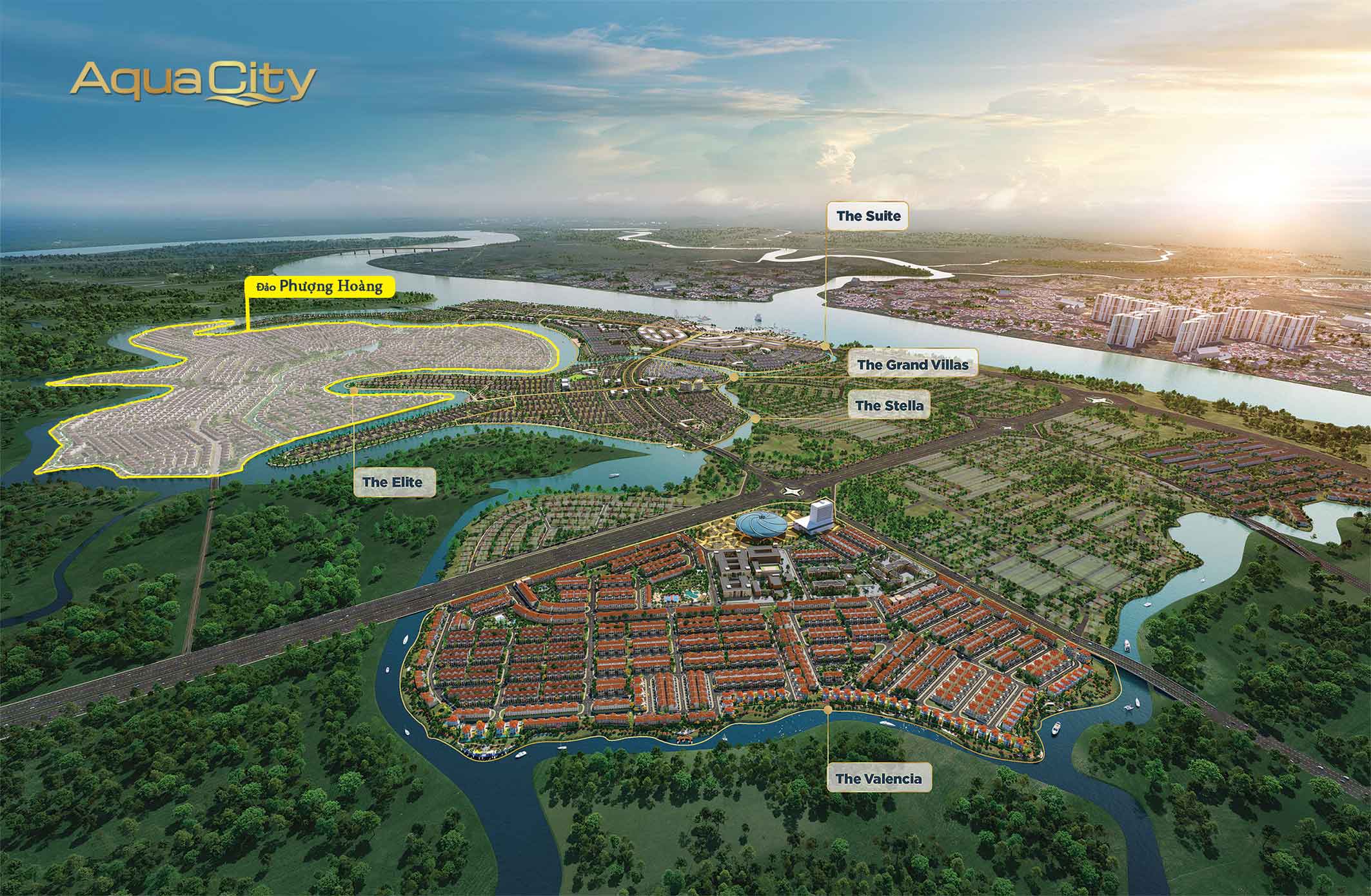 Phối cảnh đảo Phượng Hoàng - Aqua City