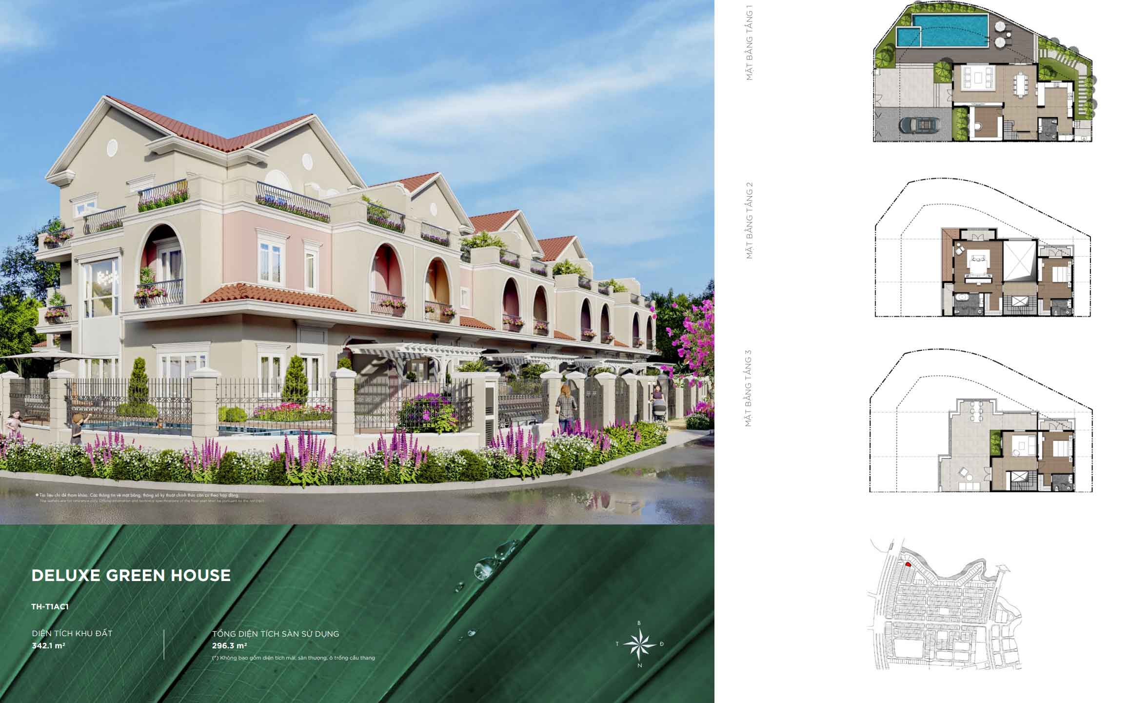 Aqua City - Mặt bằng Deluxe Green House
