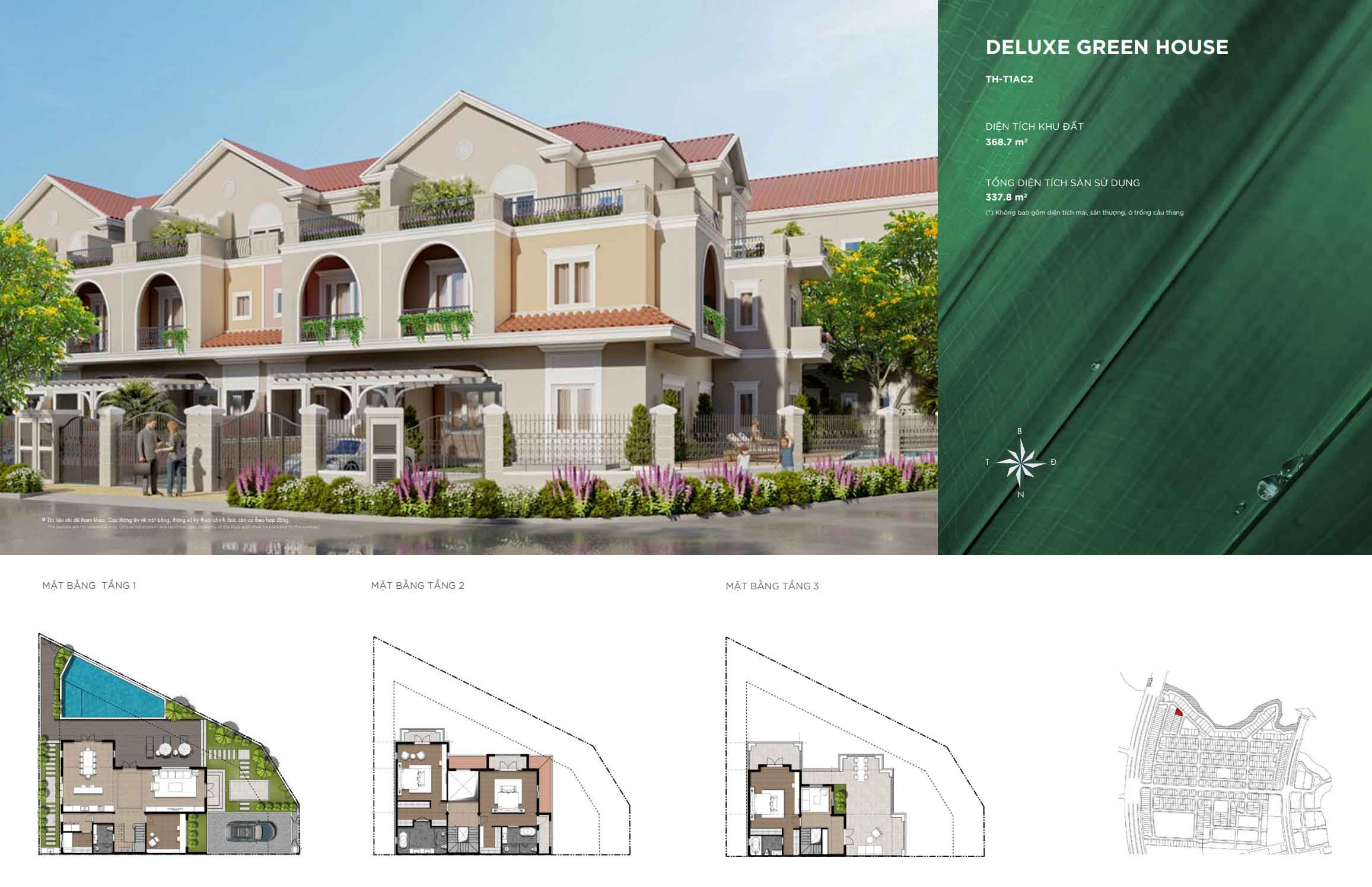 Aqua City - Mặt bằng Deluxe Green House