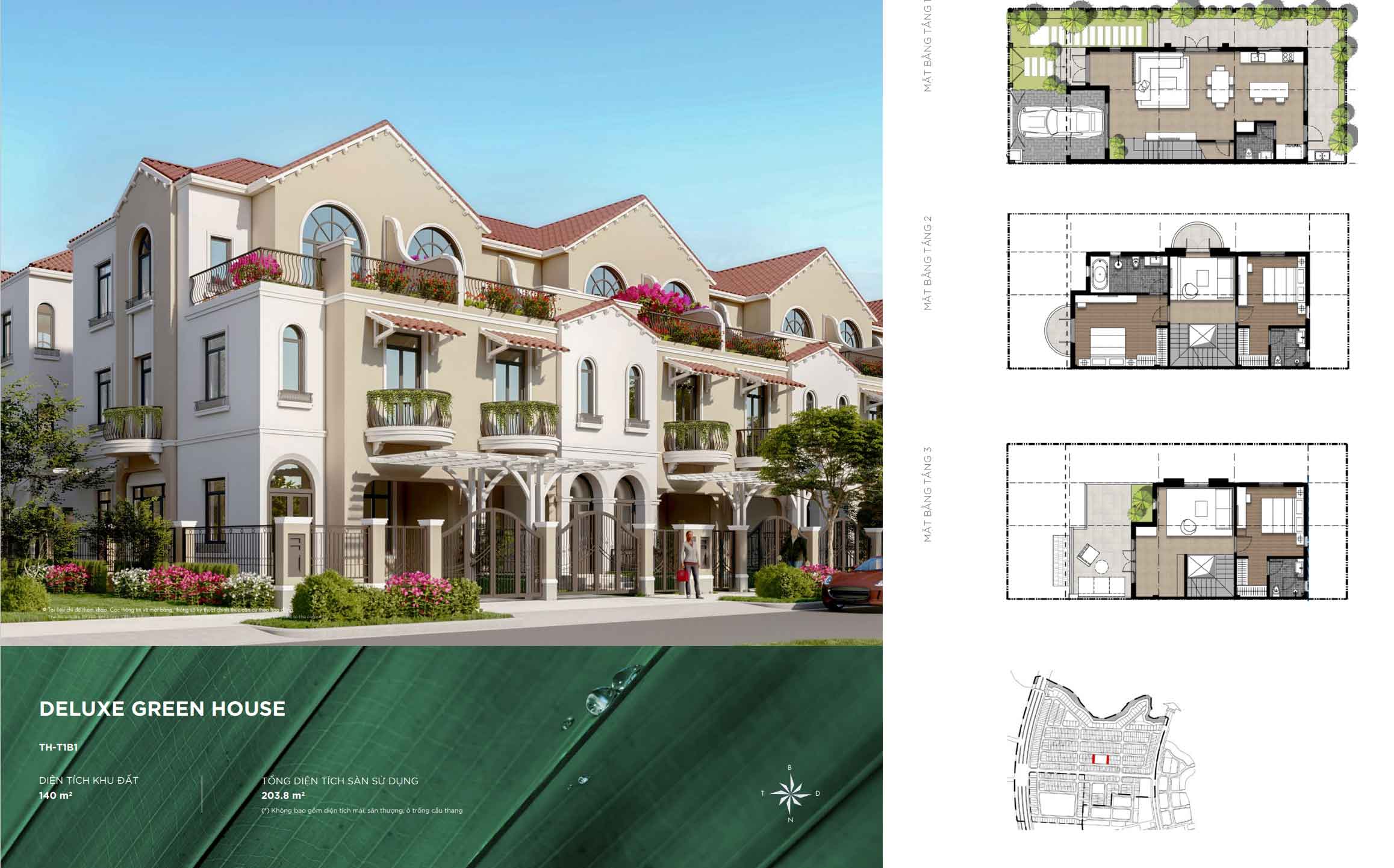 Aqua City - Mặt bằng Deluxe Green House