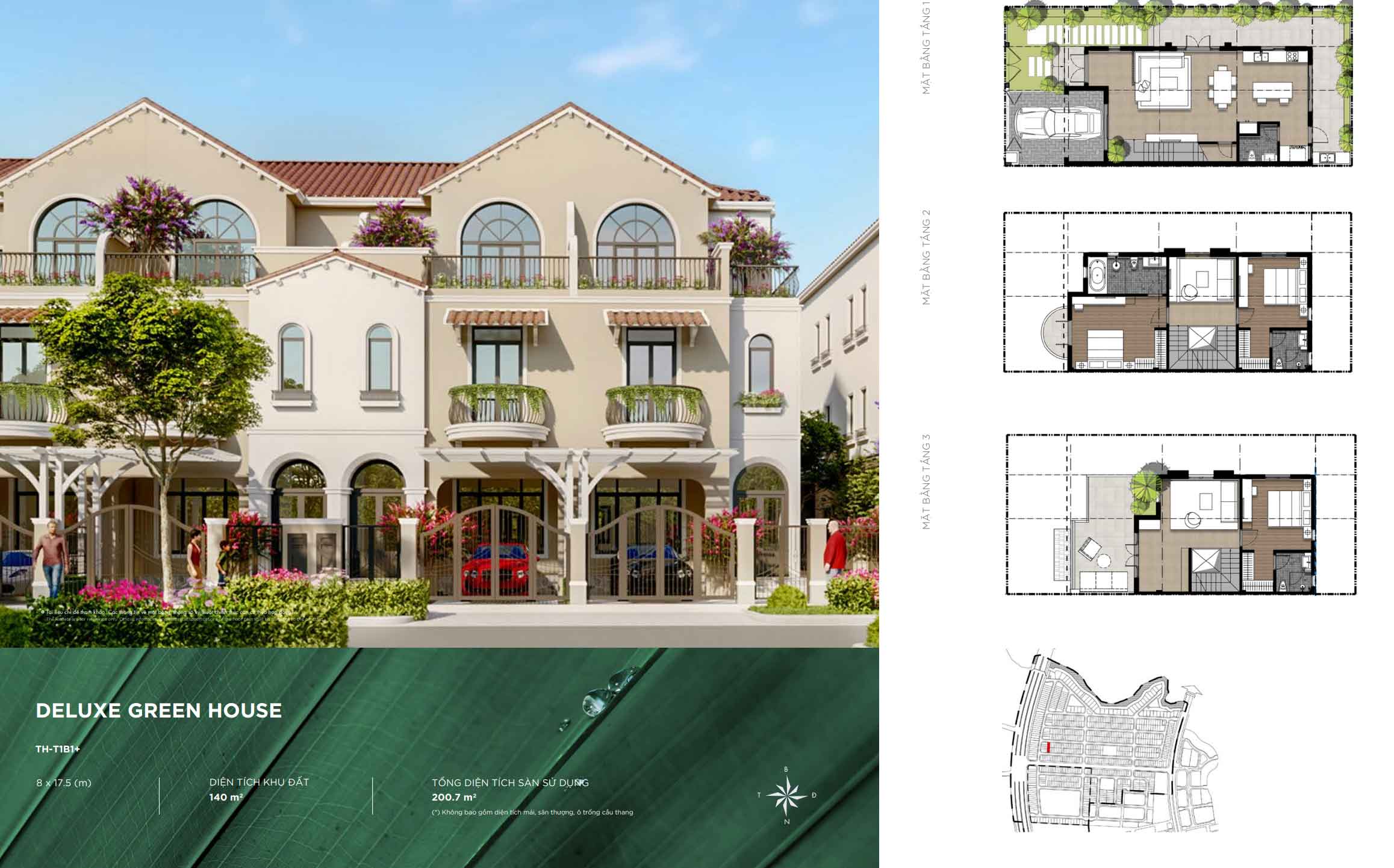 Aqua City - Mặt bằng Deluxe Green House