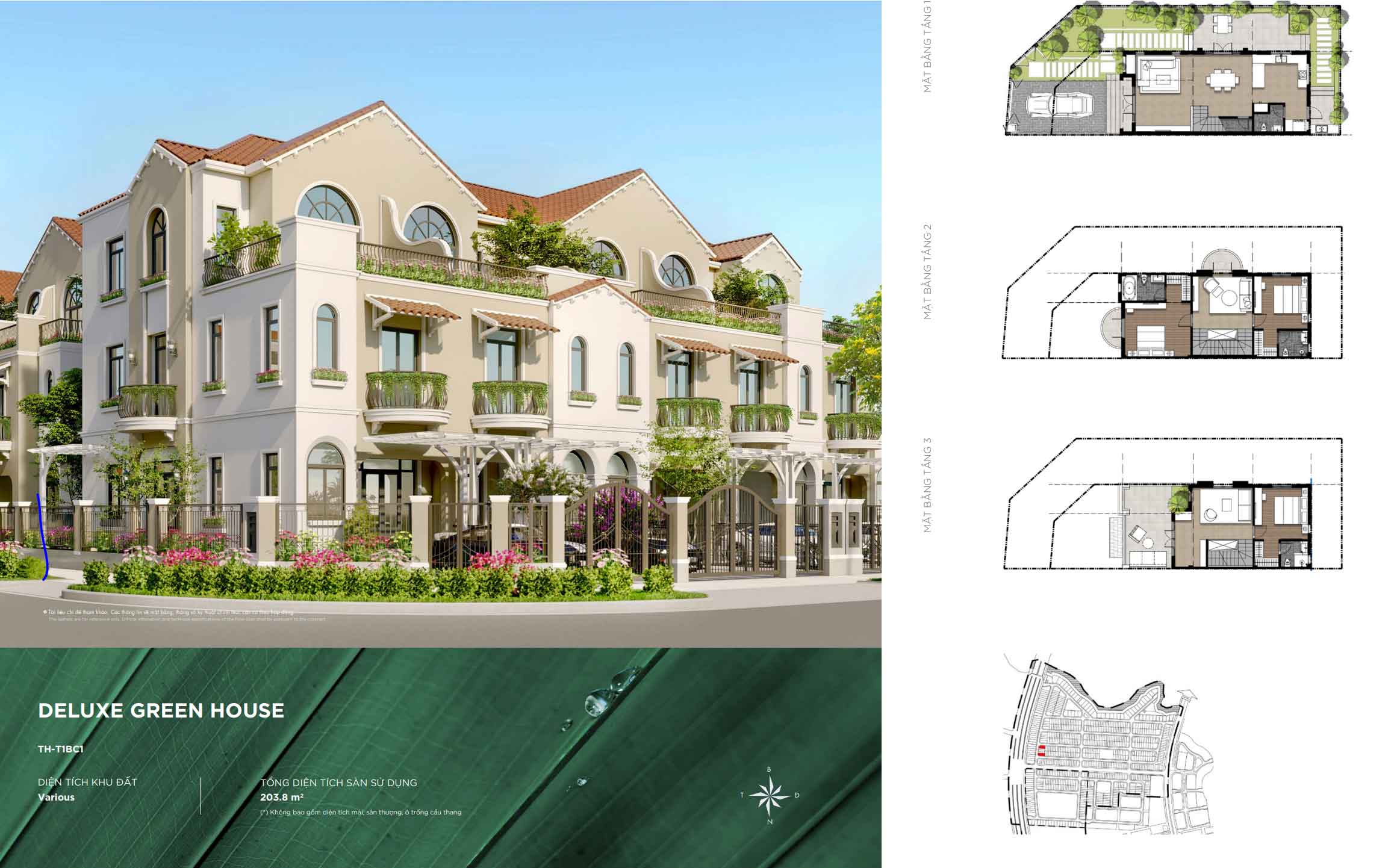 Aqua City - Mặt bằng Deluxe Green House