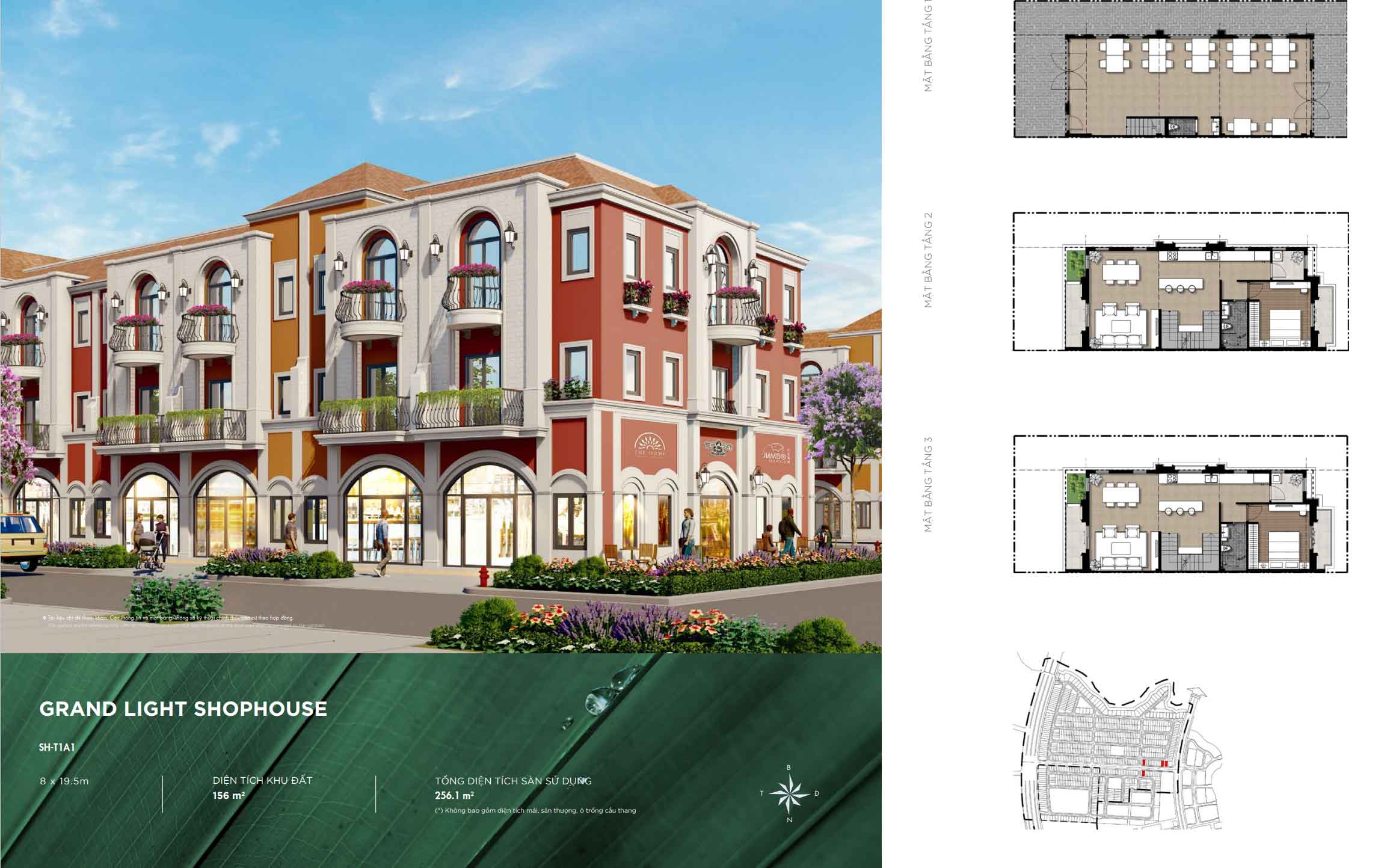 Aqua City - Mặt bằng Grand Light Shophouse