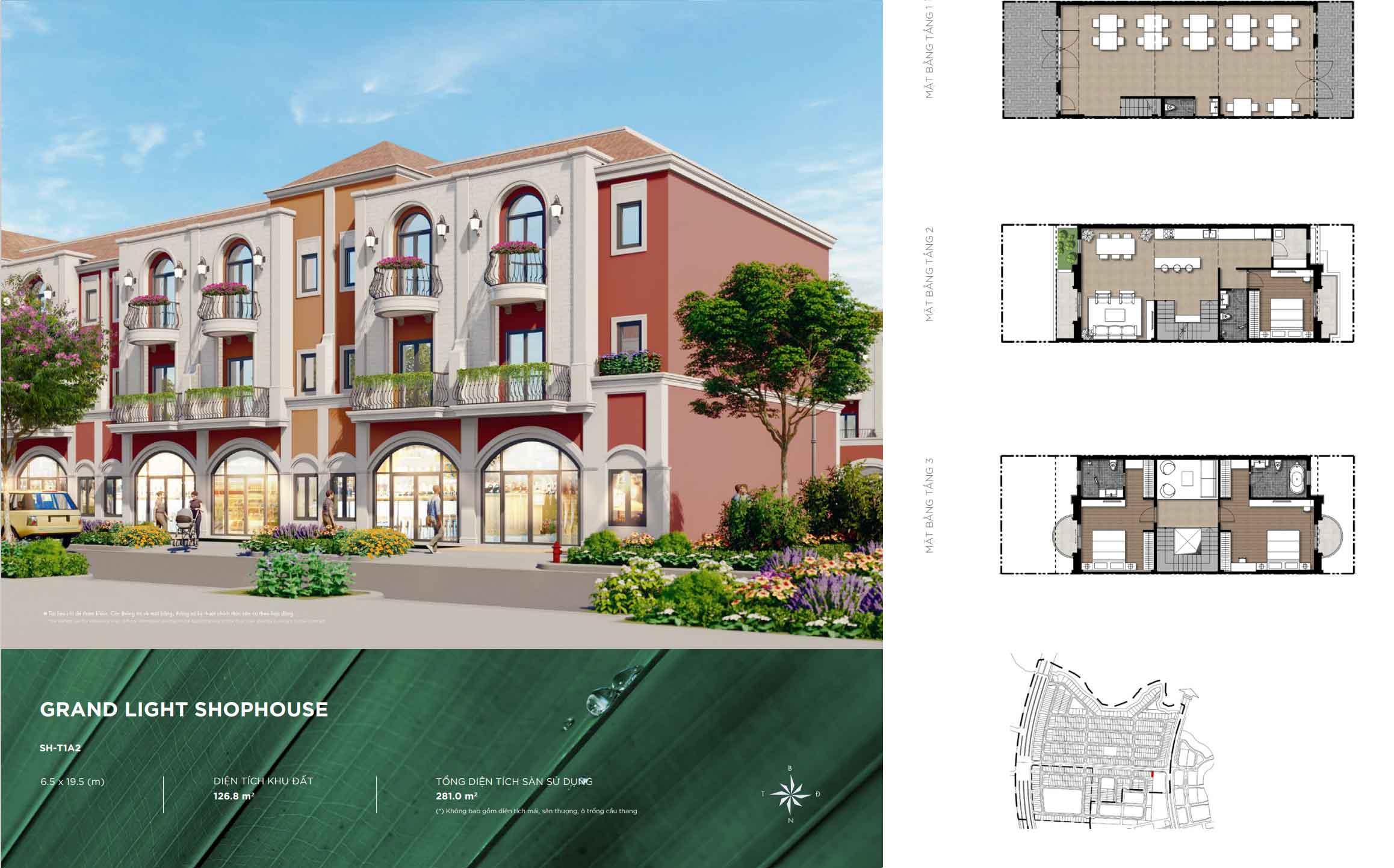 Aqua City - Mặt bằng Grand Light Shophouse