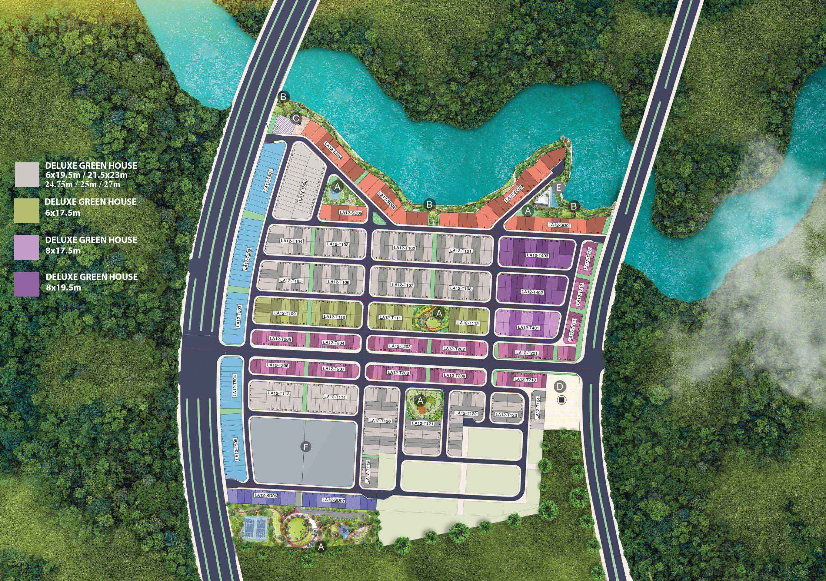 Aqua City - Mặt bằng tổng thể phân khu River Park 1