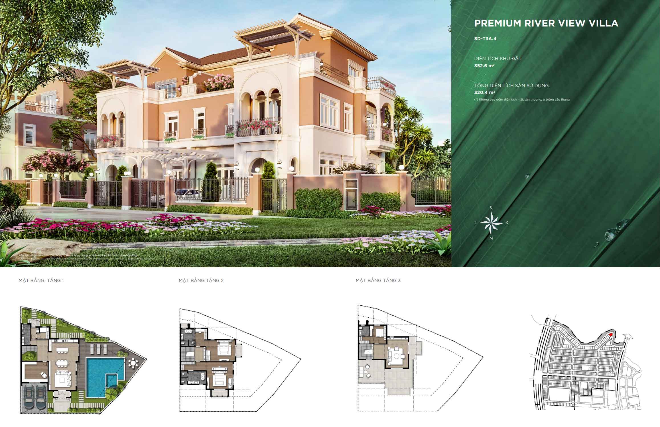 Aqua City - Mặt bằng Premium River View Villa