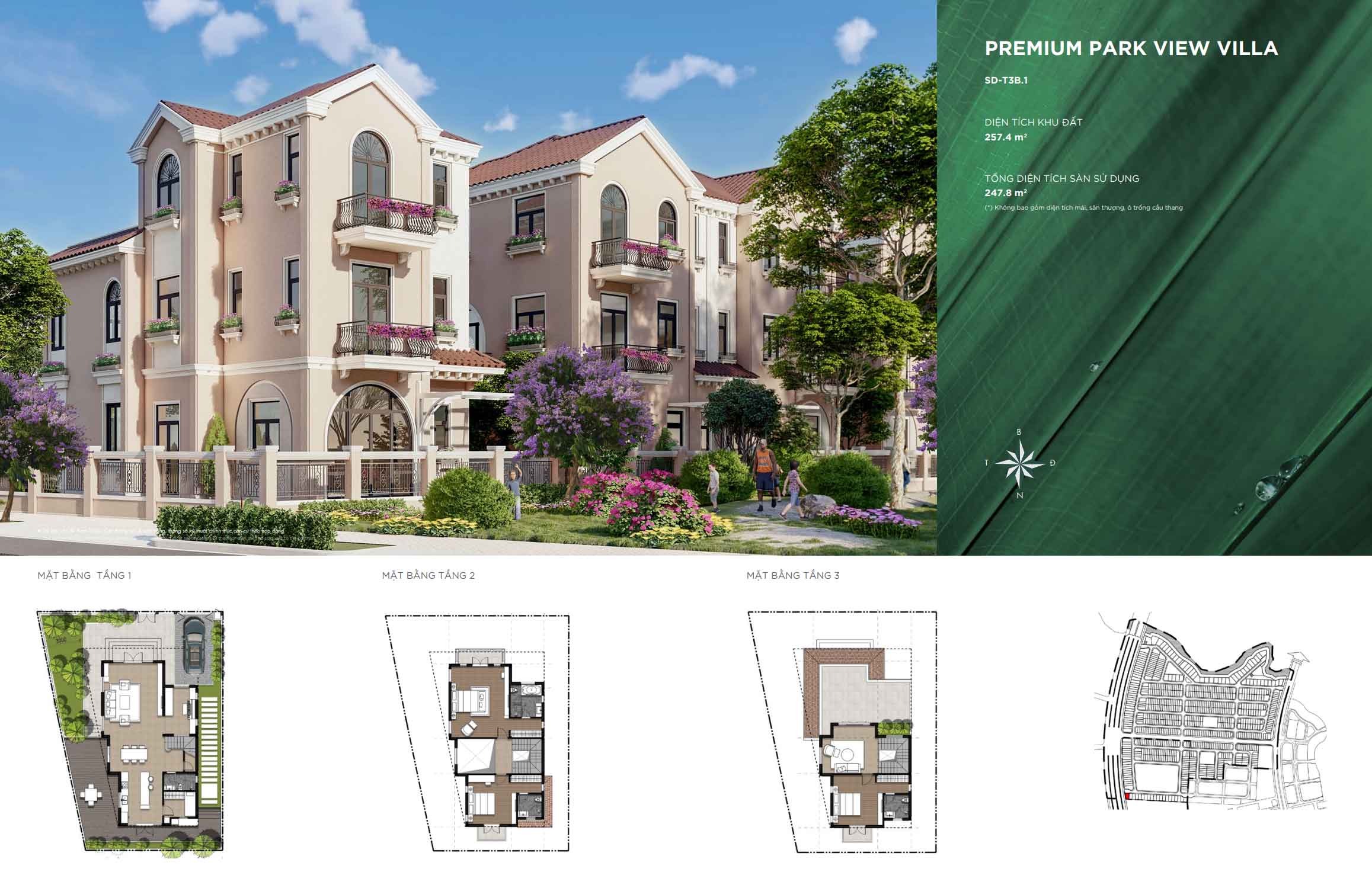 Aqua City - Mặt bằng Premium River View Villa