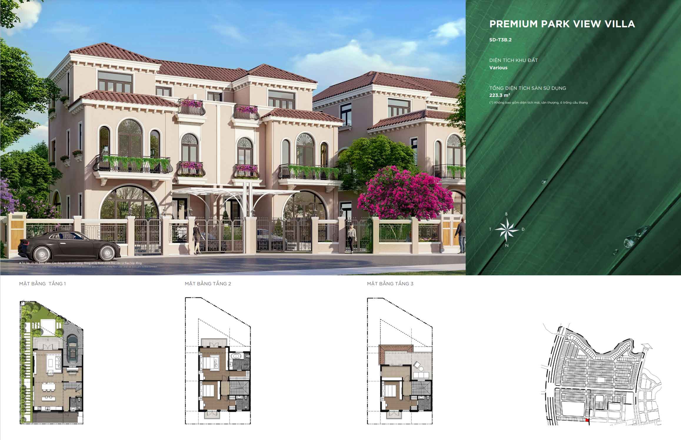 Aqua City - Mặt bằng Premium River View Villa