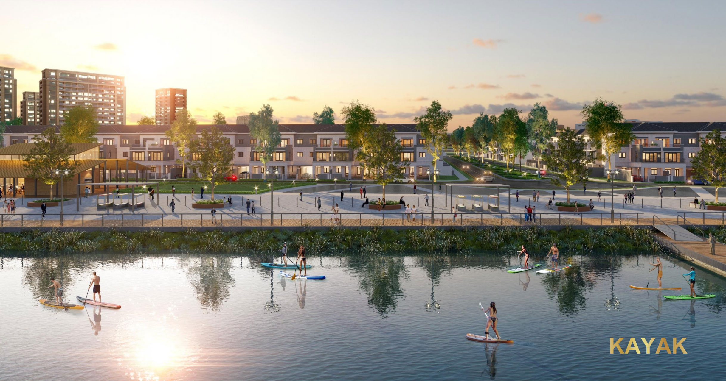 Aqua City - thuyền Kayak trên sông