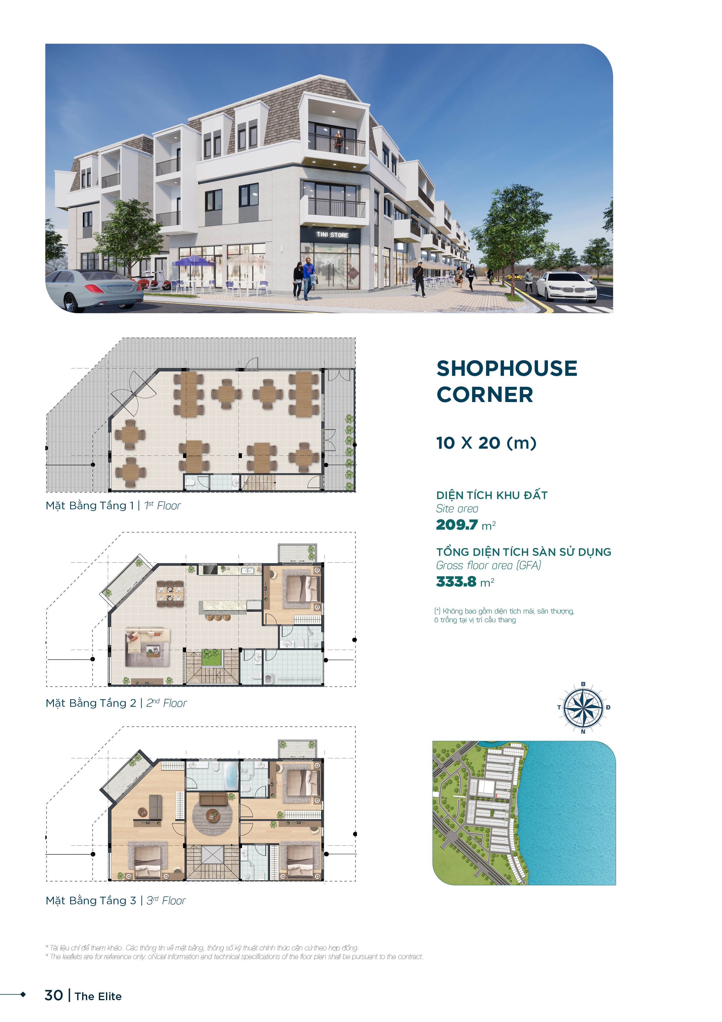 Aqua City - Mặt bằng thiết kế mẫu nhà The Elite