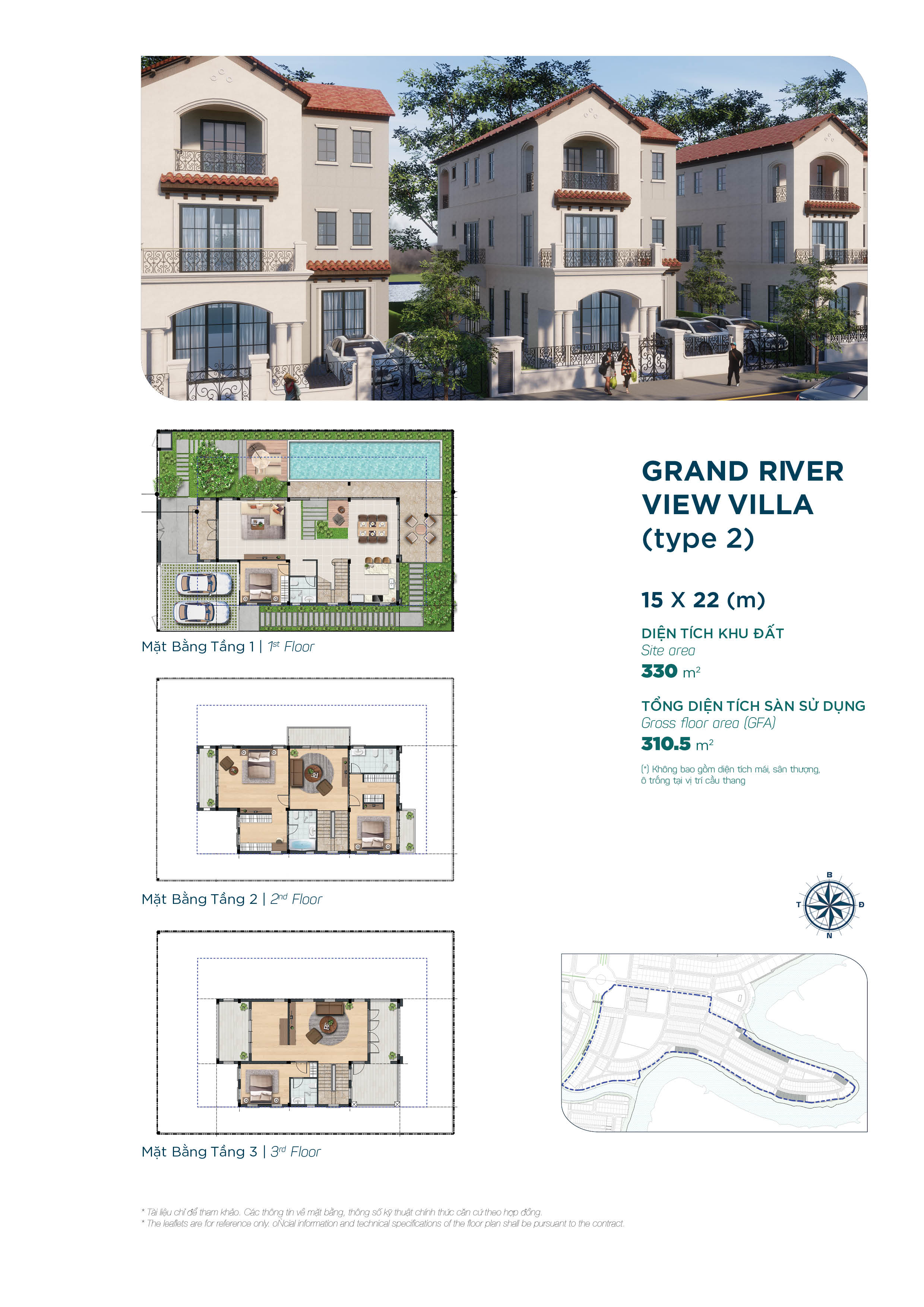 Aqua City - Mặt bằng thiết kế mẫu nhà The Elite