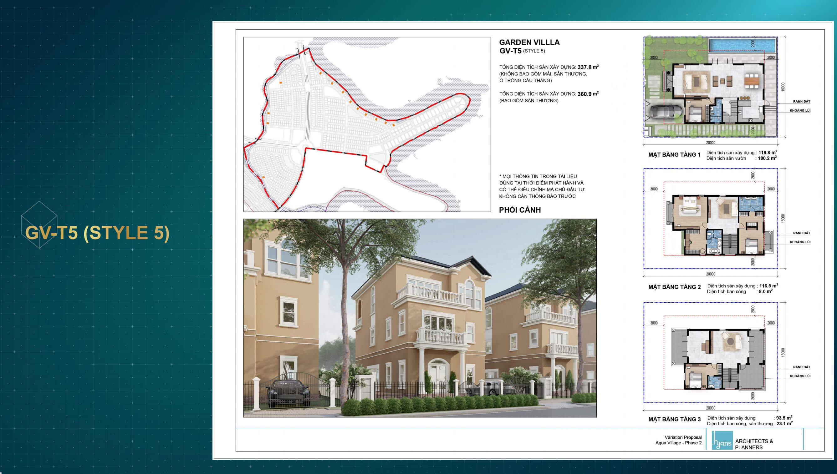 Aqua City - Mặt bằng thiết kế mẫu nhà The Grand Villas