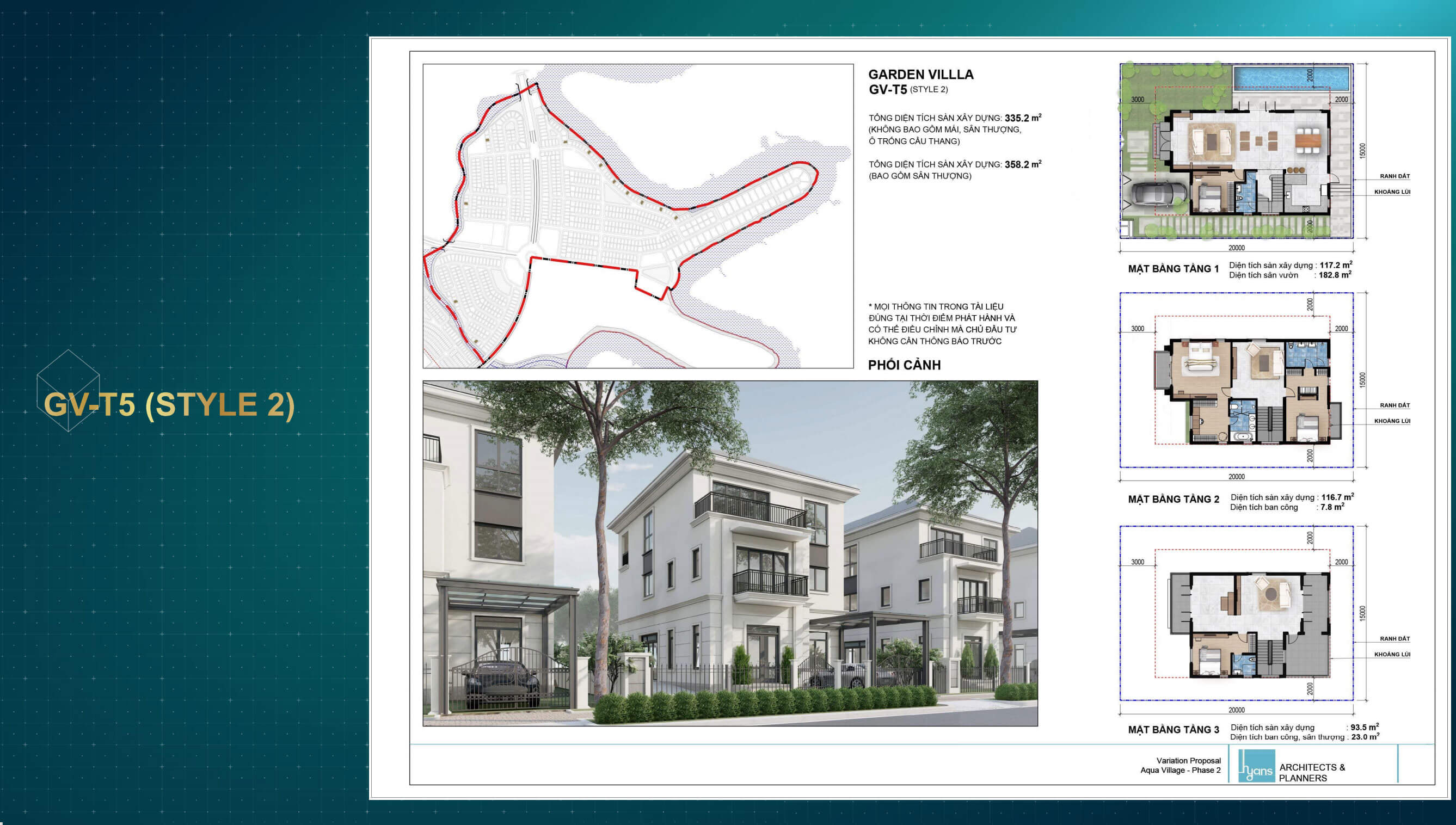 Aqua City - Mặt bằng thiết kế mẫu nhà The Grand Villas