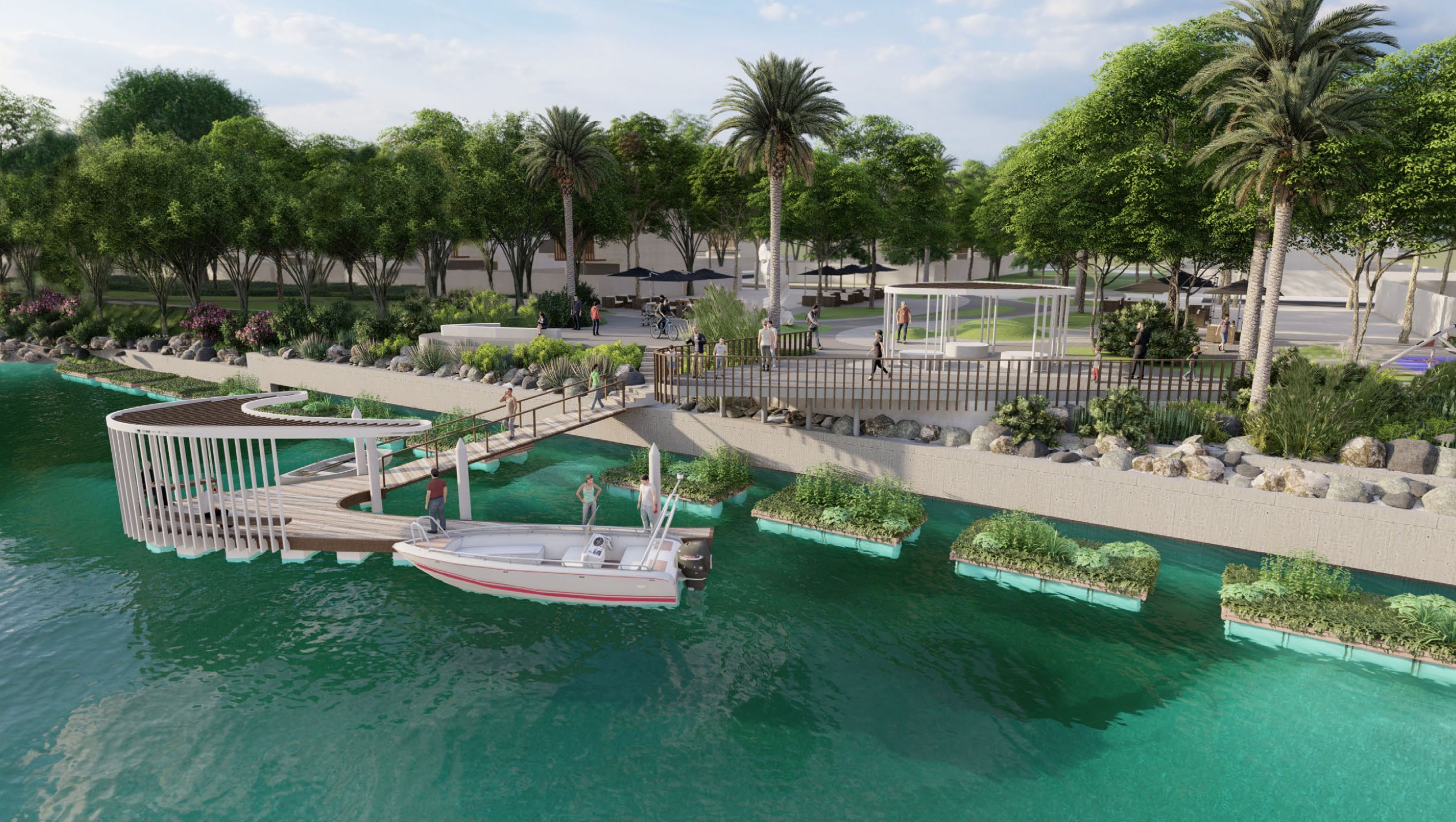 Aqua City - Tiện ích nội khu The Stella như đường đi bộ ven sông