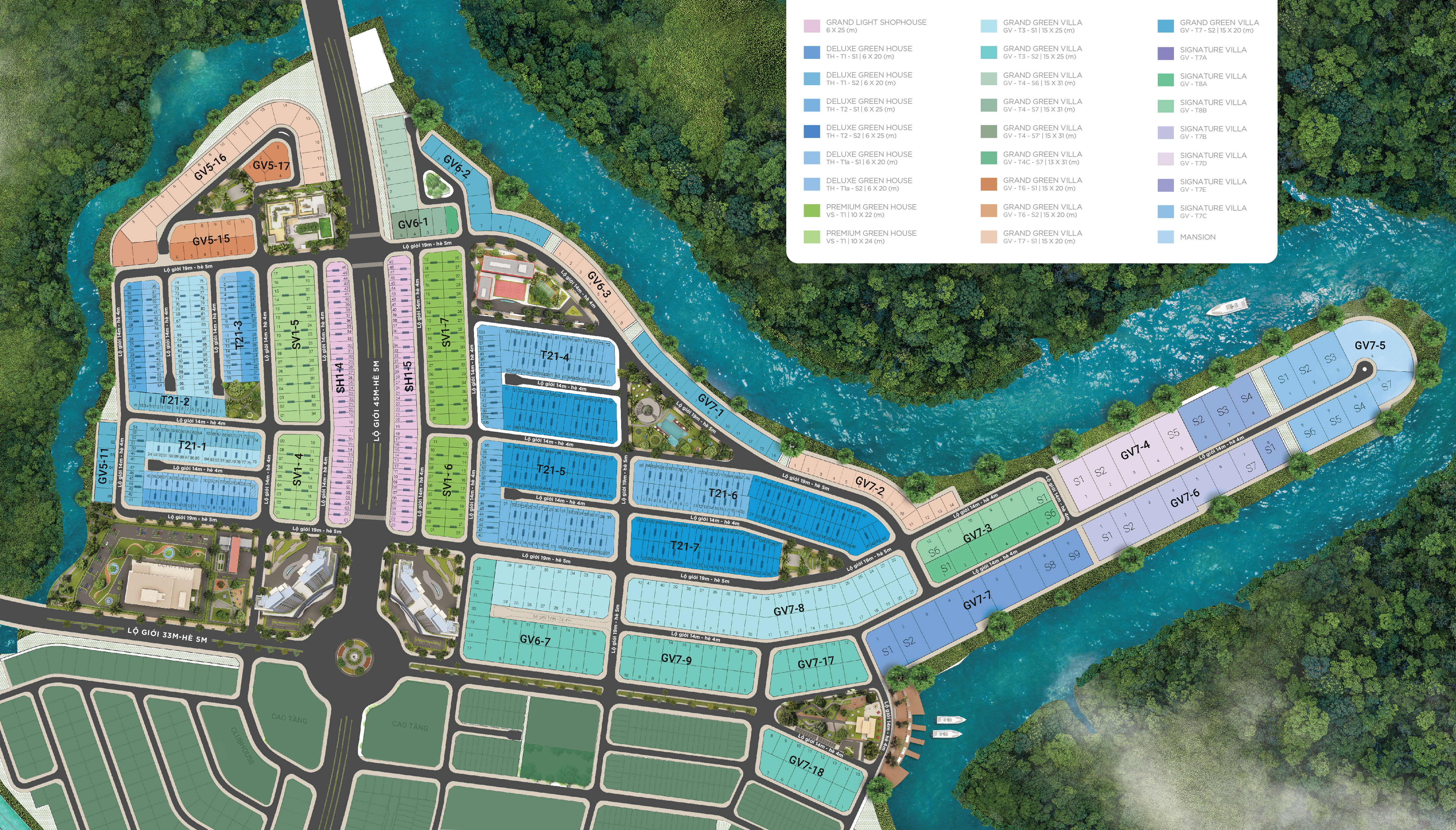 Aqua City - Mặt bằng tổng thể The Stella