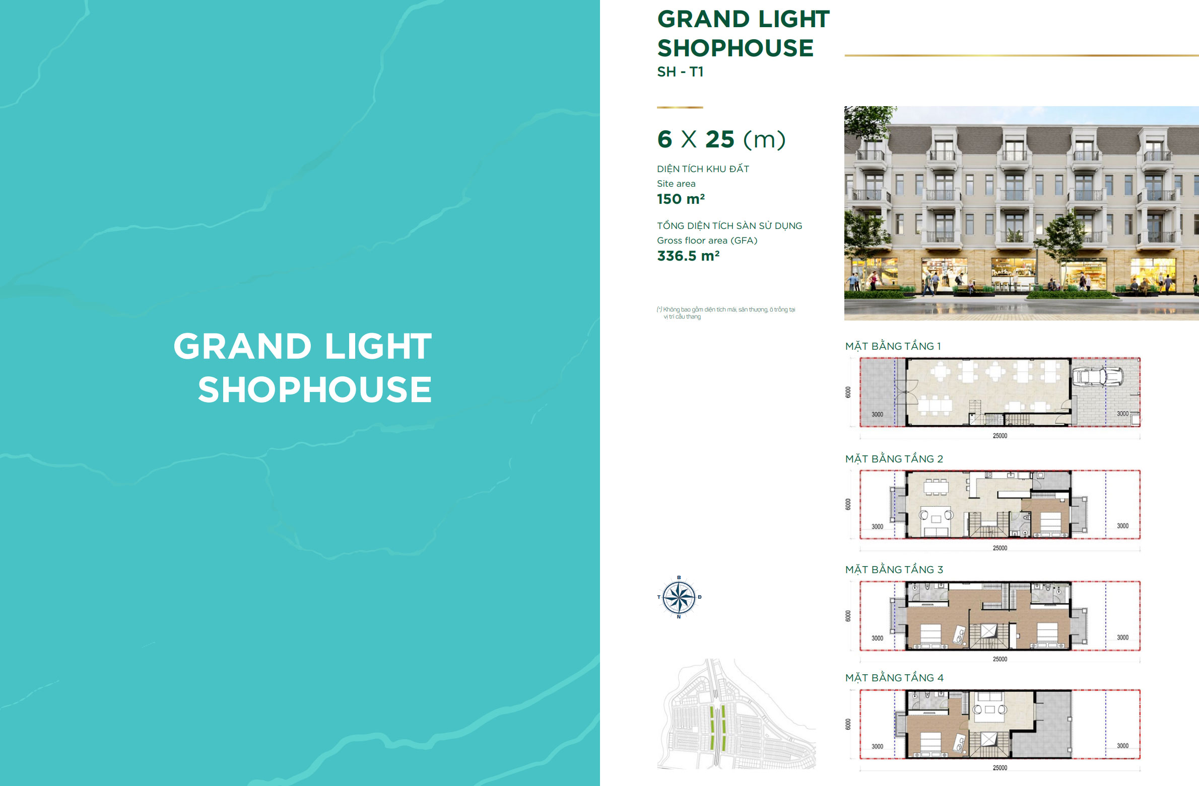 Aqua City - Mặt bằng thiết kế mẫu nhà The Stella