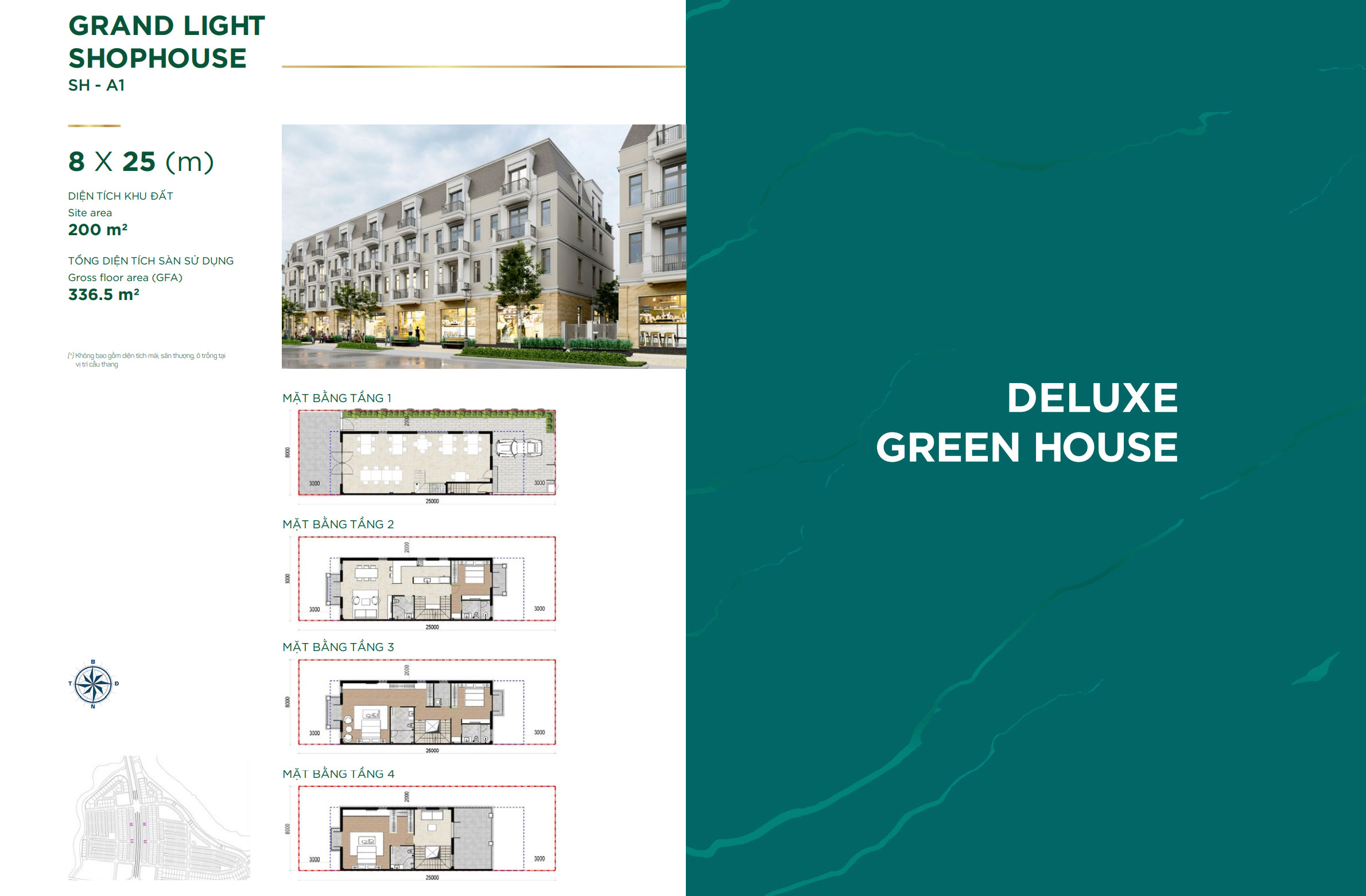 Aqua City - Mặt bằng thiết kế mẫu nhà The Stella