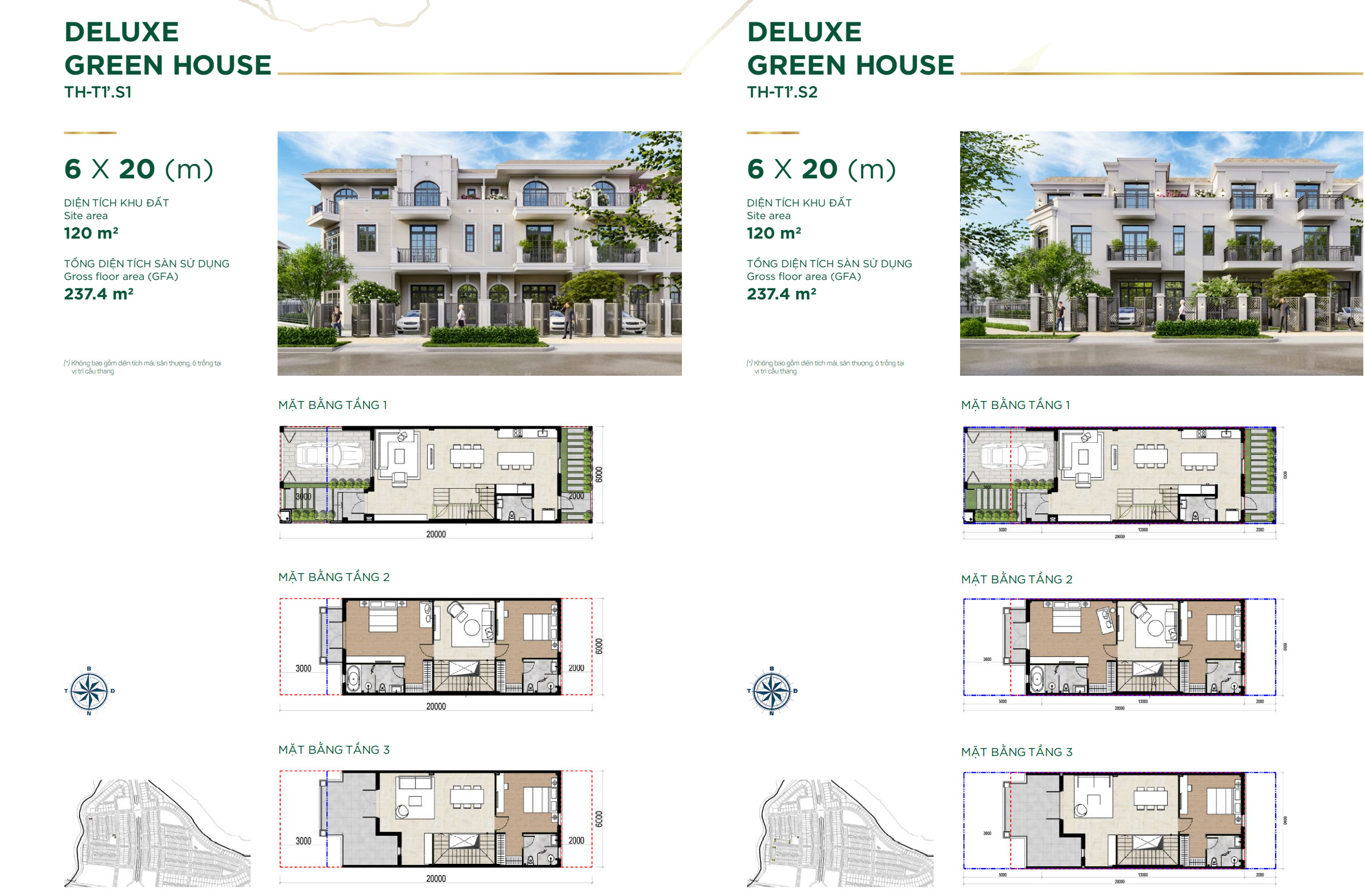 Aqua City - Mặt bằng thiết kế mẫu nhà The Stella