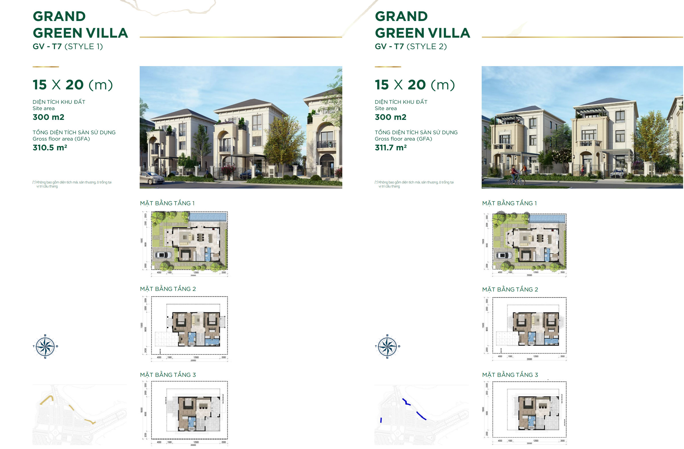 Aqua City - Mặt bằng thiết kế mẫu nhà The Stella