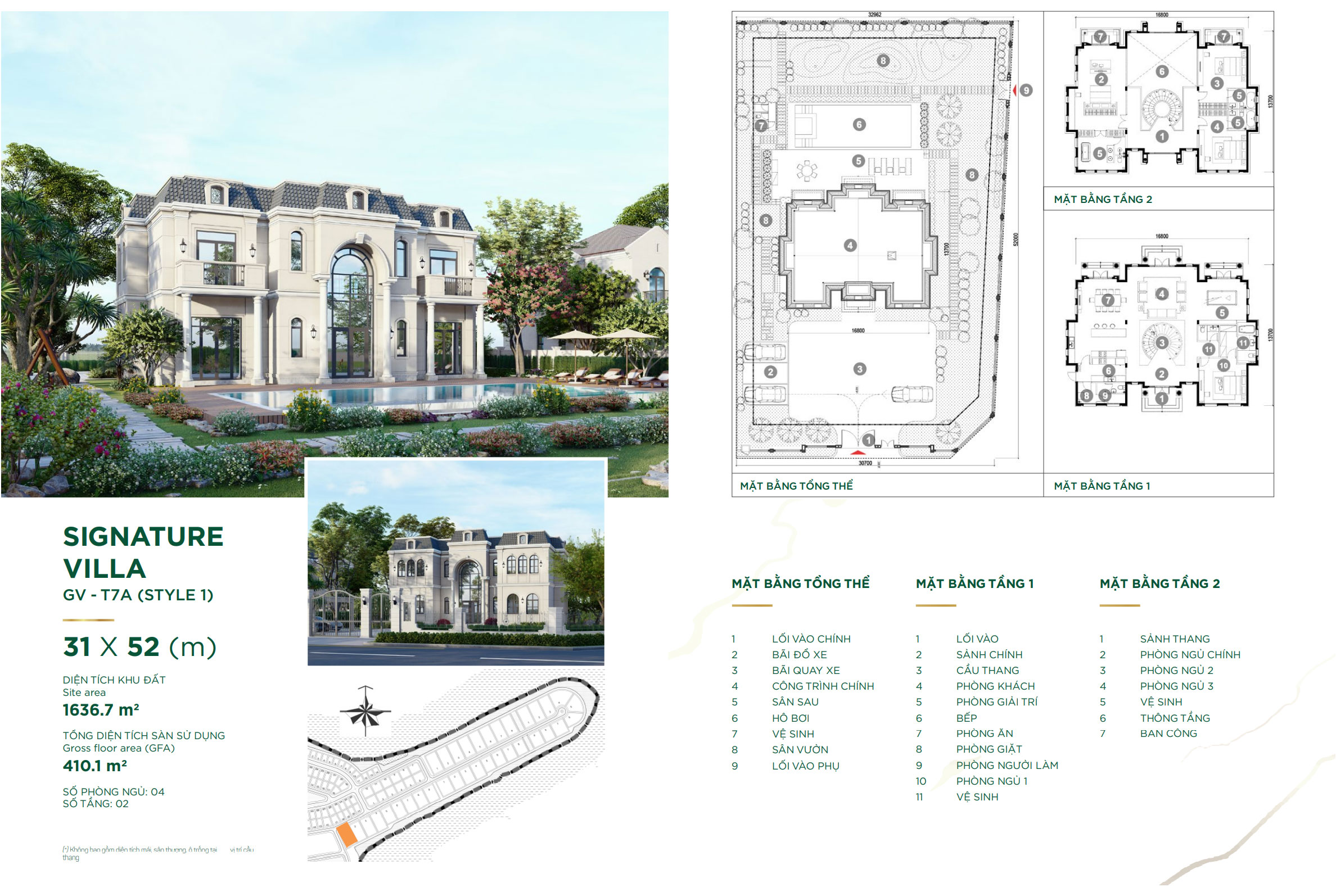 Aqua City - Mặt bằng thiết kế mẫu nhà The Stella