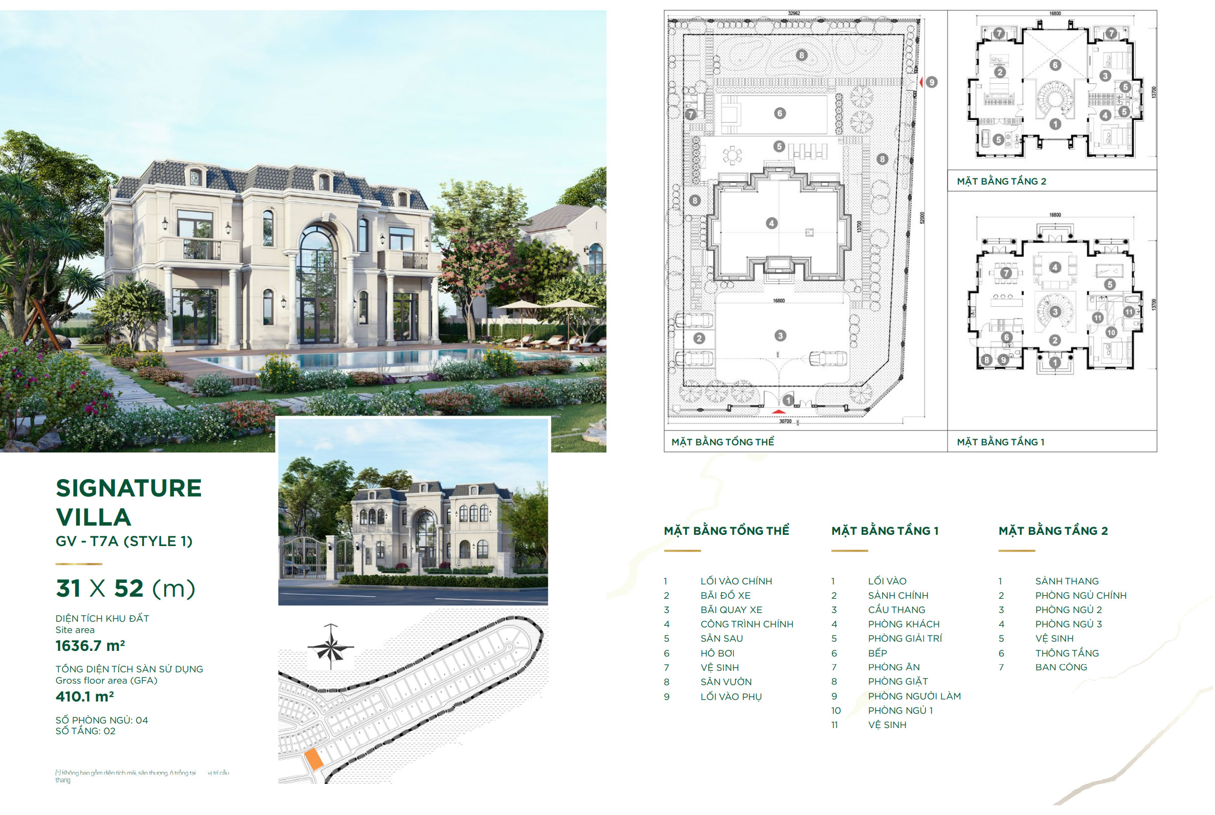 Aqua City - Mặt bằng thiết kế mẫu nhà The Stella