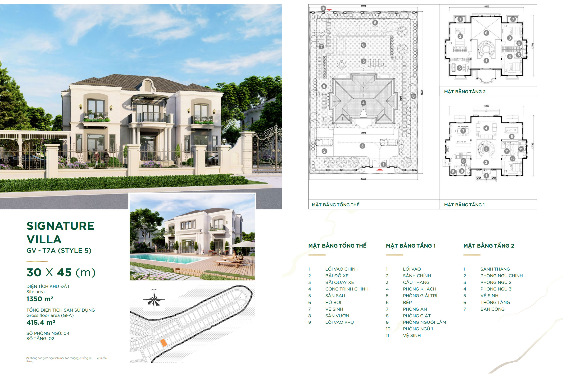 Aqua City - Mặt bằng thiết kế mẫu nhà The Stella