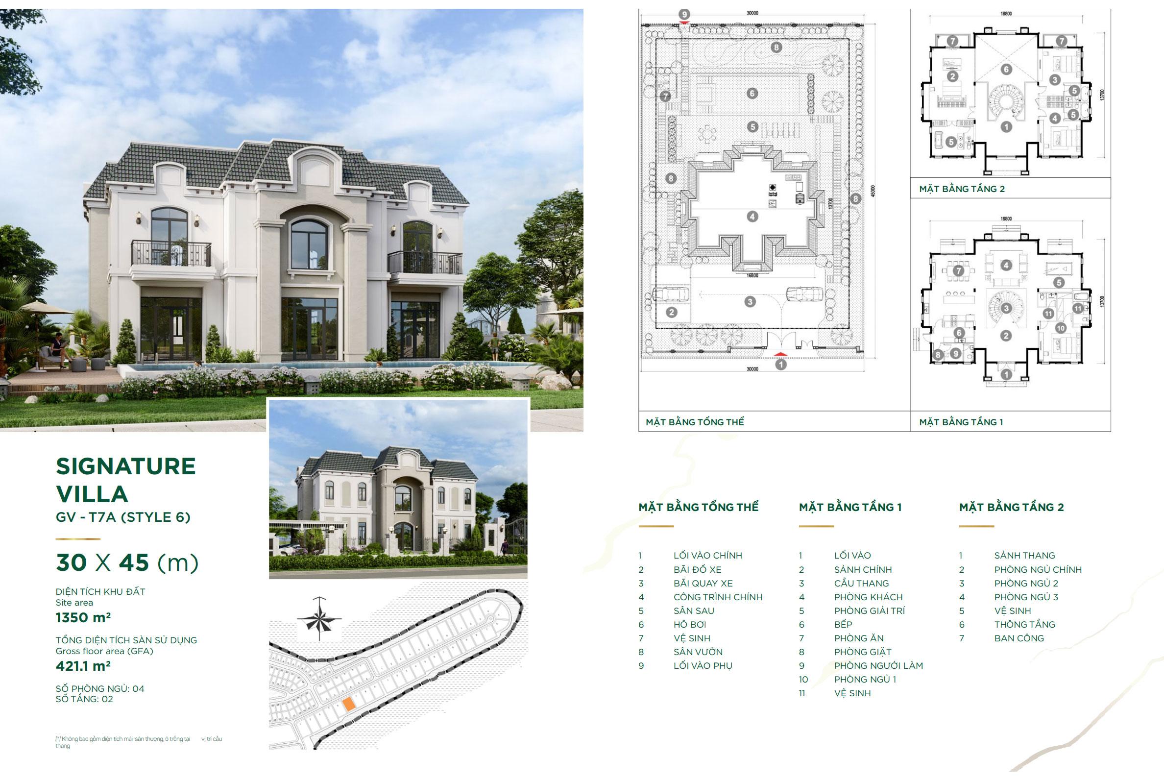 Aqua City - Mặt bằng thiết kế mẫu nhà The Stella