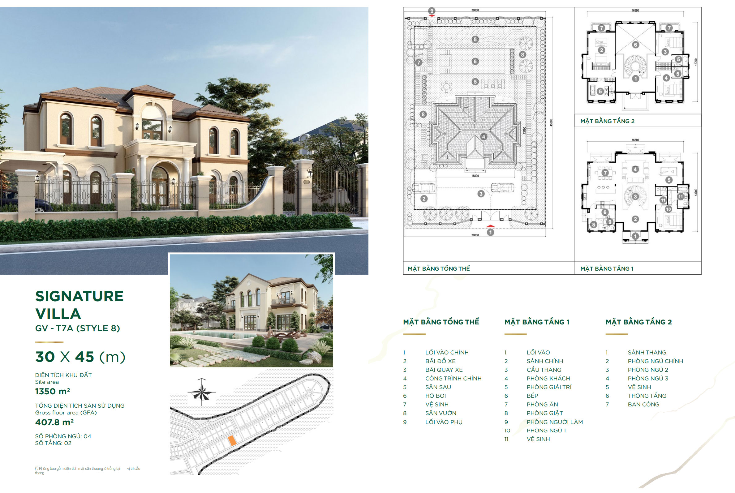 Aqua City - Mặt bằng thiết kế mẫu nhà The Stella