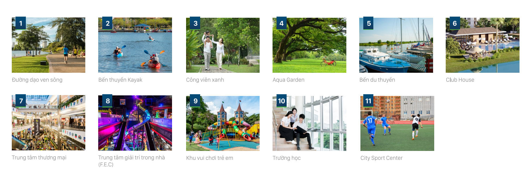 Aqua City - Sơ đồ các tiện ích The Suite