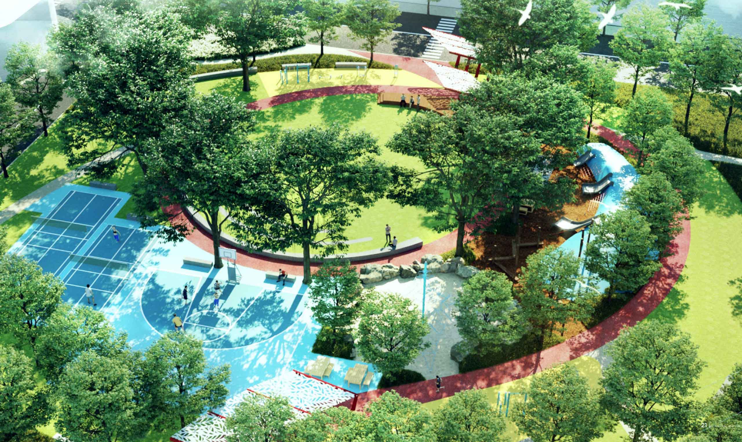 Aqua City - Tiện ích nội khu The Valencia như công viên trung tâm