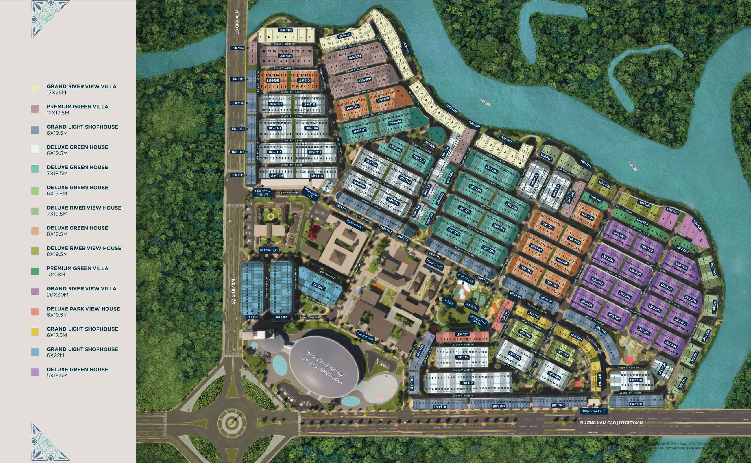 Aqua City - Mặt bằng tổng thể The Valencia